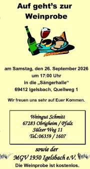 Weinprobe MGV Igelsbach 26.09.